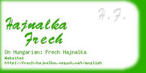 hajnalka frech business card